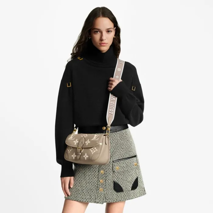 Women Diane Bag Louis Vuitton Louis Vuitton M46583 Diane Tourterelle BeigeCream 8211 Louis Vuitton Handbag Store