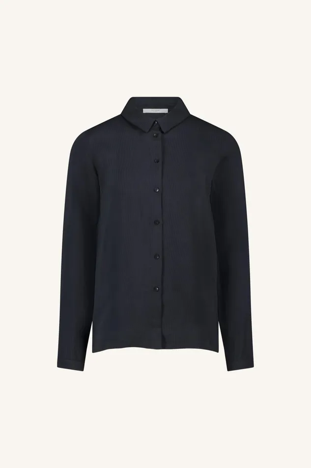 Women Donna Satin Stripe Blouse Graphite Bybar Blouses