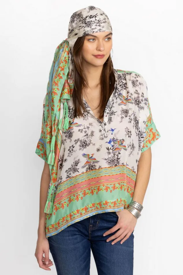 Women DREAMER GARDEN SCARF Dreamer Ivory Johnny Was Scarves Women DREAMER GARDEN SCARF Dreamer Ivory Johnny Was Scarves