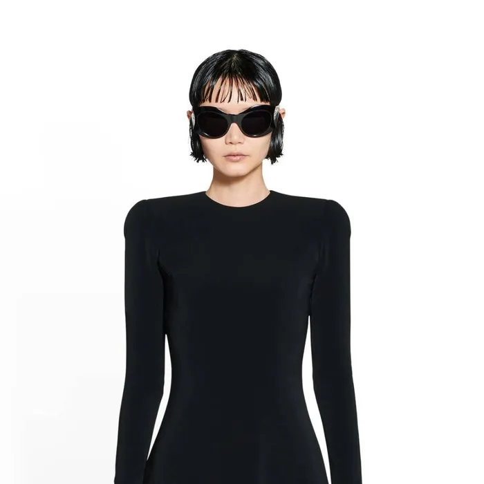 Women Dresses and Skirts Balenciaga Aline Crewneck Dress In Black