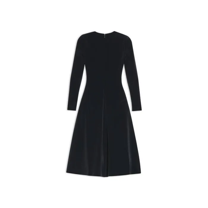Women Dresses and Skirts Balenciaga Aline Crewneck Dress In Black