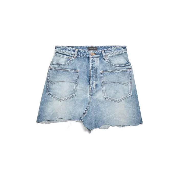 Women Dresses and Skirts Balenciaga Cutup Patched Pocket Skirt In Blue