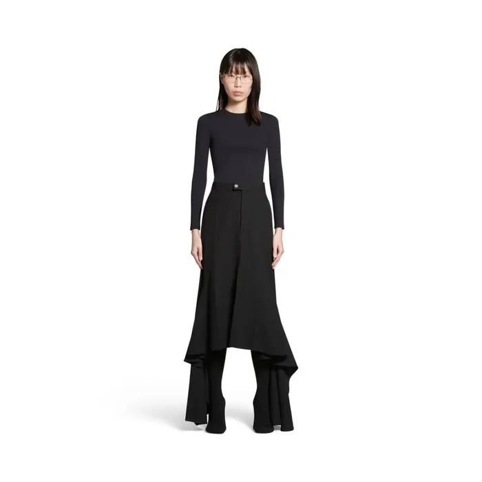 Women Dresses and Skirts Balenciaga Deconstructed Godet Skirt In Black