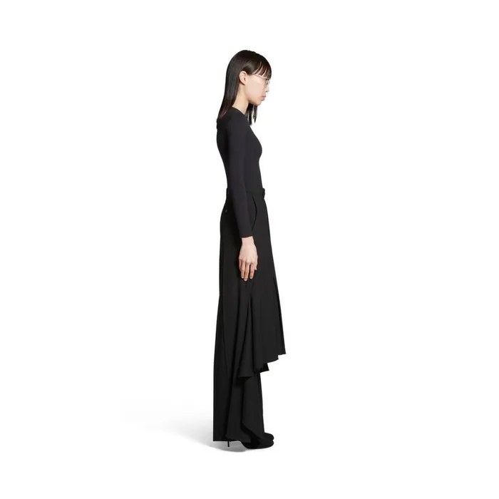 Women Dresses and Skirts Balenciaga Deconstructed Godet Skirt In Black