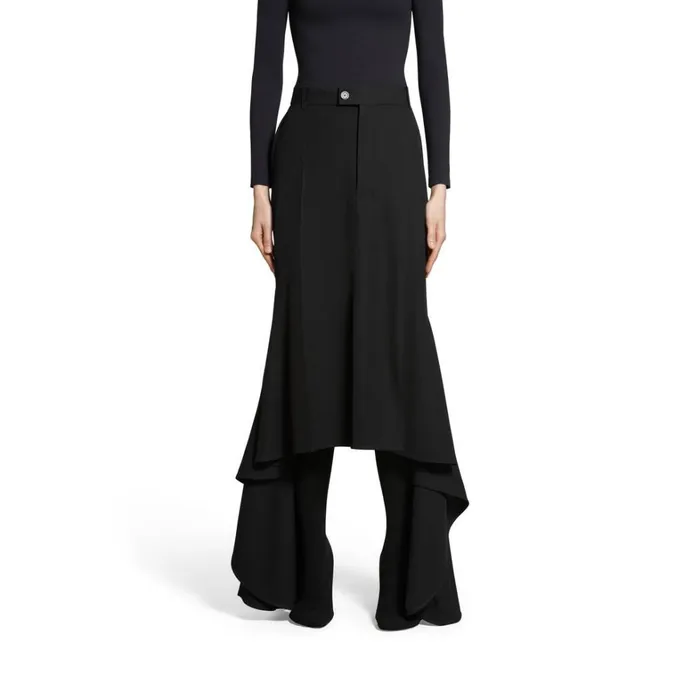 Women Dresses and Skirts Balenciaga Deconstructed Godet Skirt In Black