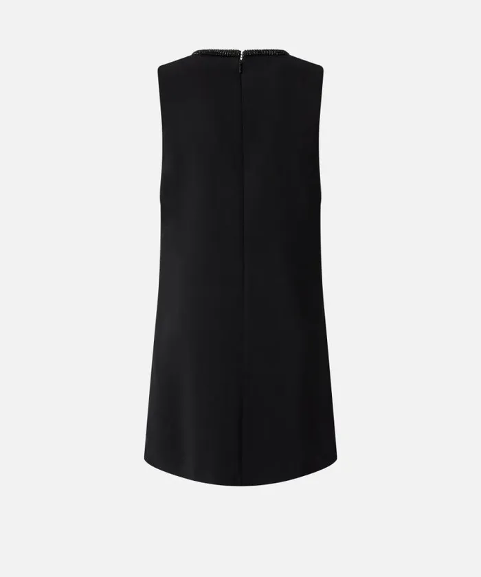 Women Dresses Pinko Mini Dress With Jewel Neck Limo Black Women Dresses Pinko Mini Dress With Jewel Neck Limo Black