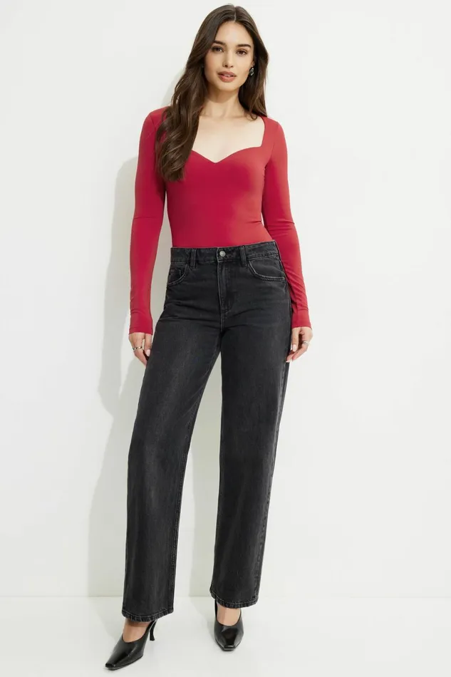 Women Dynamite Bodysuits Raye Sculpt Sweetheart Bodysuit RED