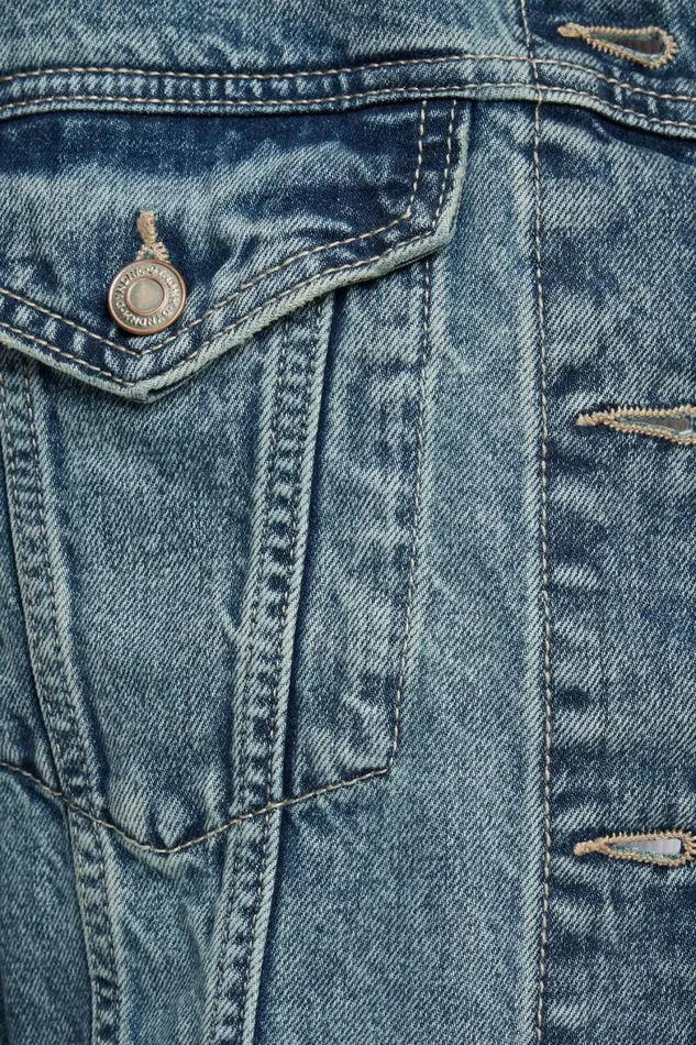 Women Dynamite Jeans and Denim Buttoned Denim Jacket Blue