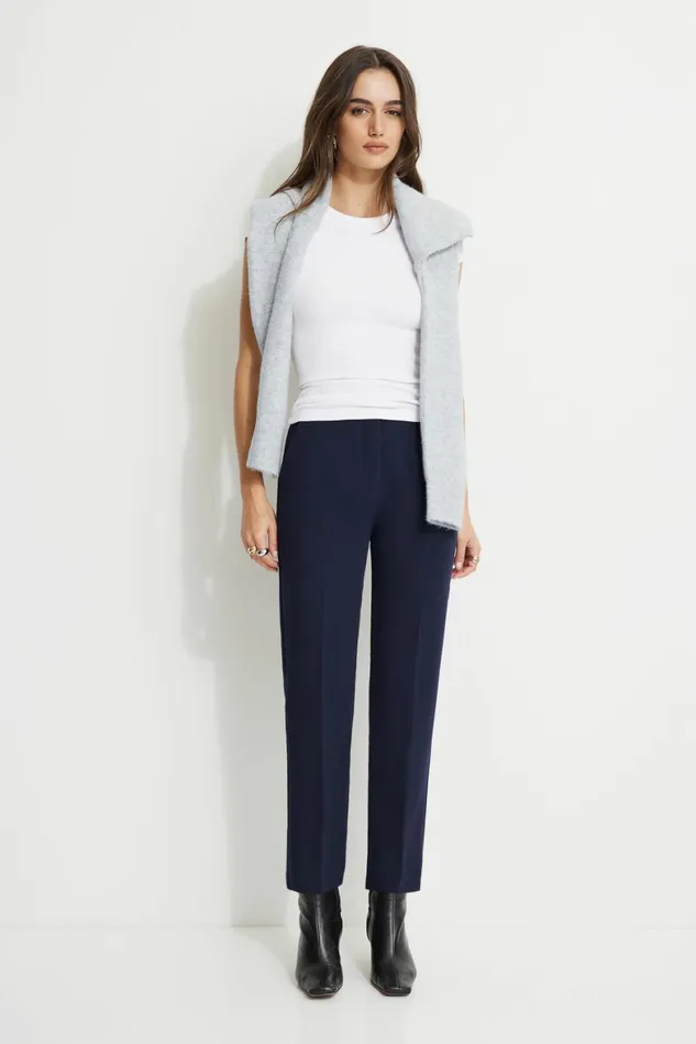 Women Dynamite Pants Emily Tailored Slim Ankle Pants Blue