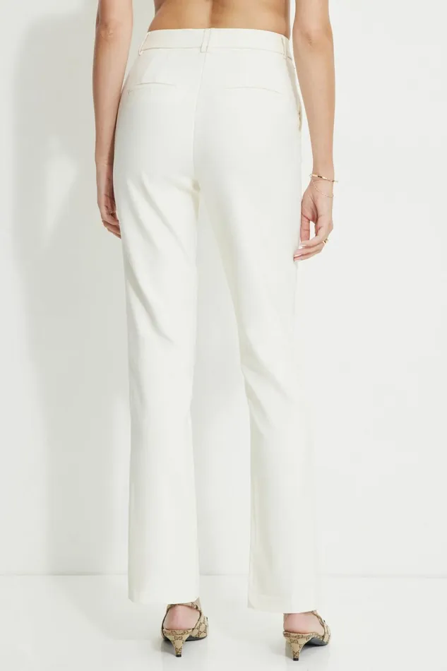 Women Dynamite Pants Front Seam Bootcut Pants Beige