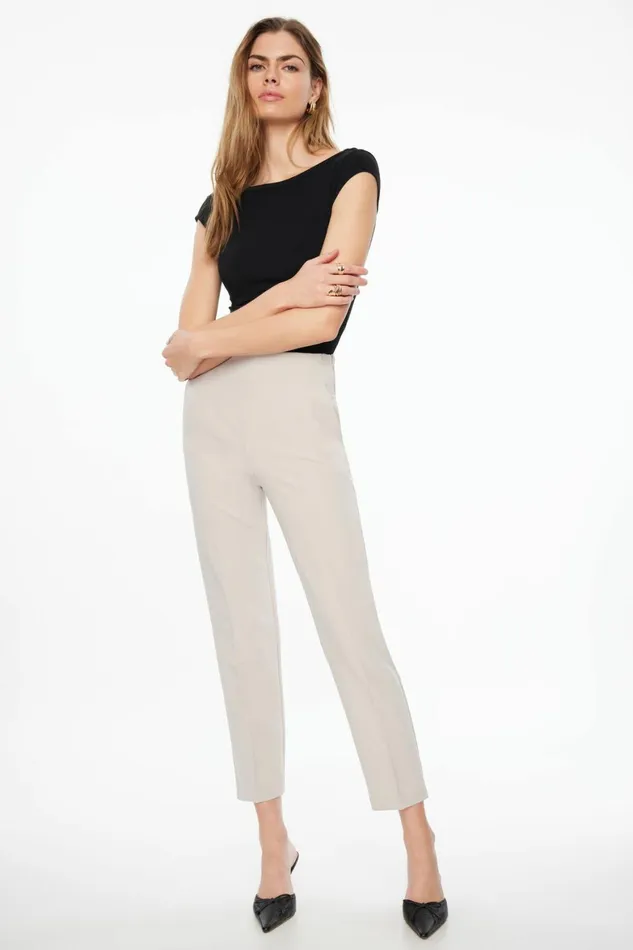 Women Dynamite Pants Kendall Slim Side Zip Pants Gray