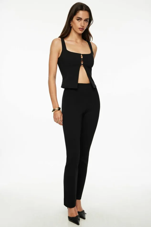 Women Dynamite Pants Straight Leg Pants Black