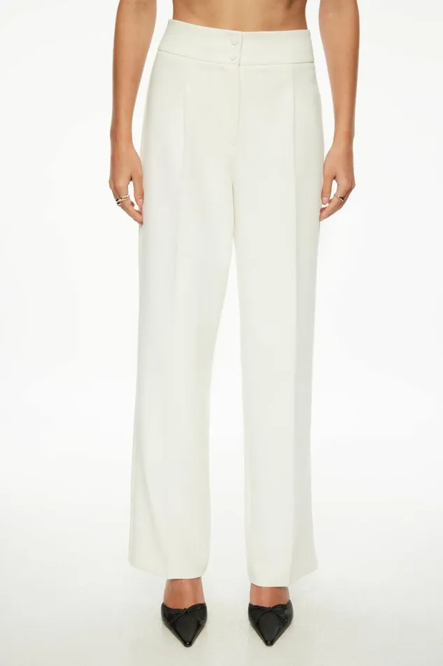 Women Dynamite Pants Straight Leg Relaxed Pants White