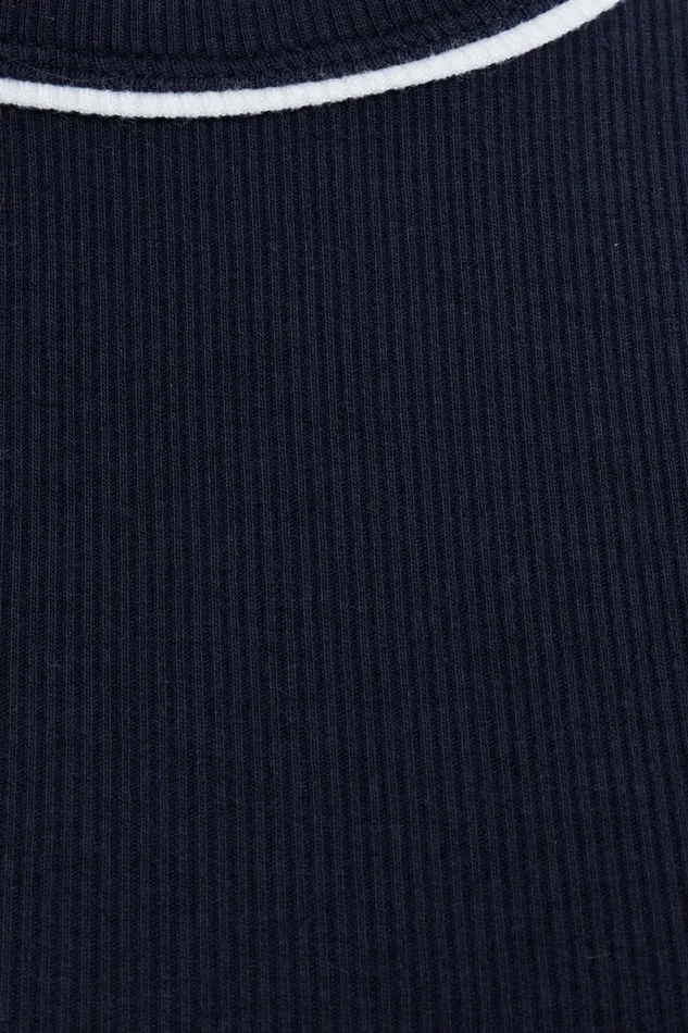 Women Dynamite Tops Olive Ribbed Crewneck TShirt Blue