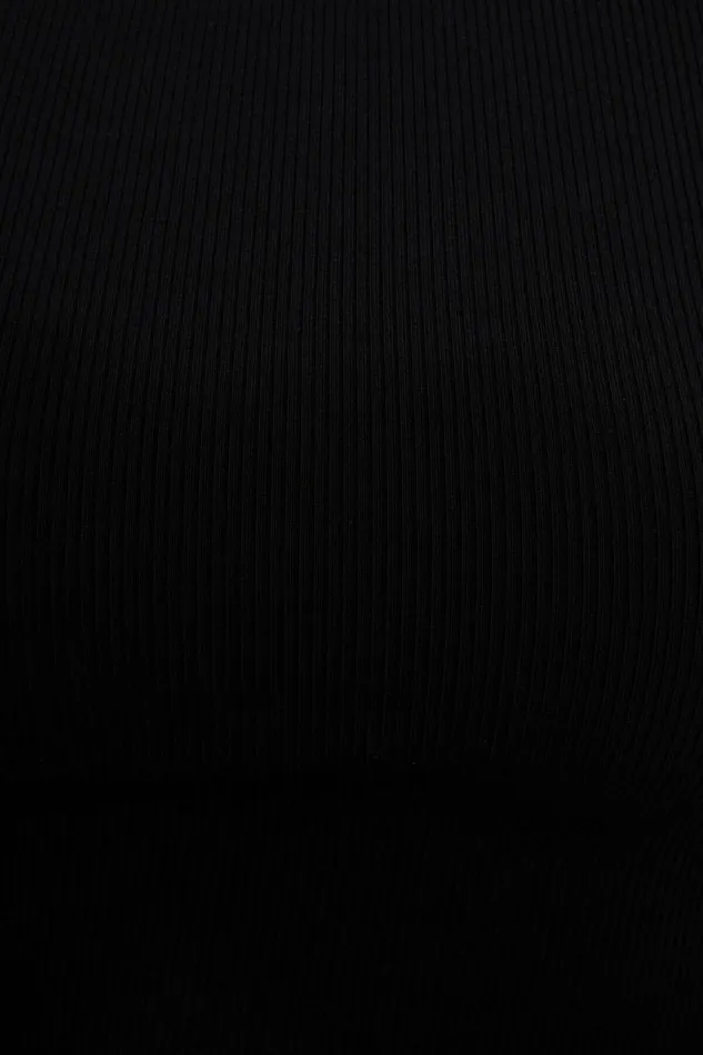 Women Dynamite Tops Ribbed Contrast Tank Top Black