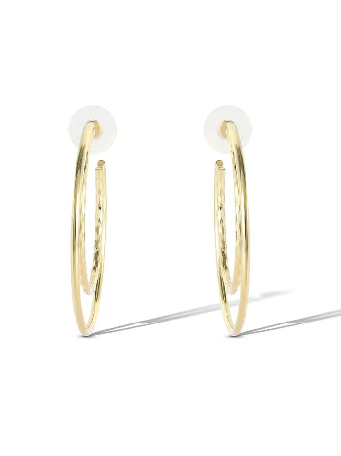 Women Earrings Jessica Simpson Double Hoop Earrings
