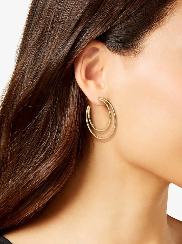 Women Earrings Jessica Simpson Double Hoop Earrings