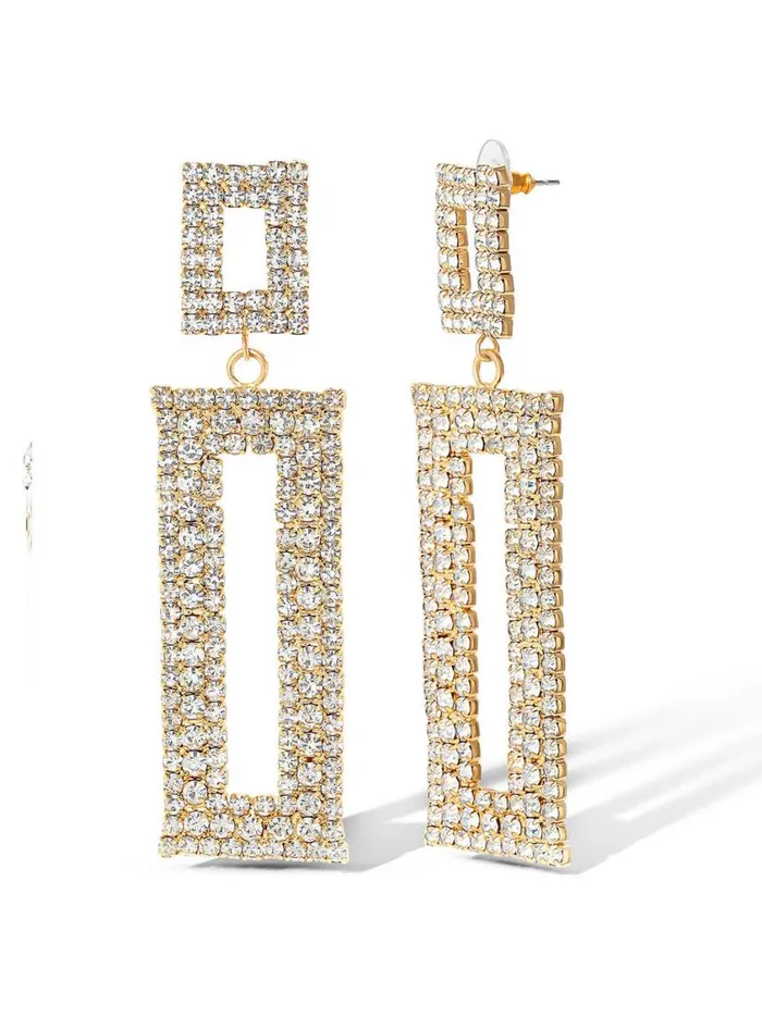 Women Earrings Jessica Simpson Rectangle Drop Earrings