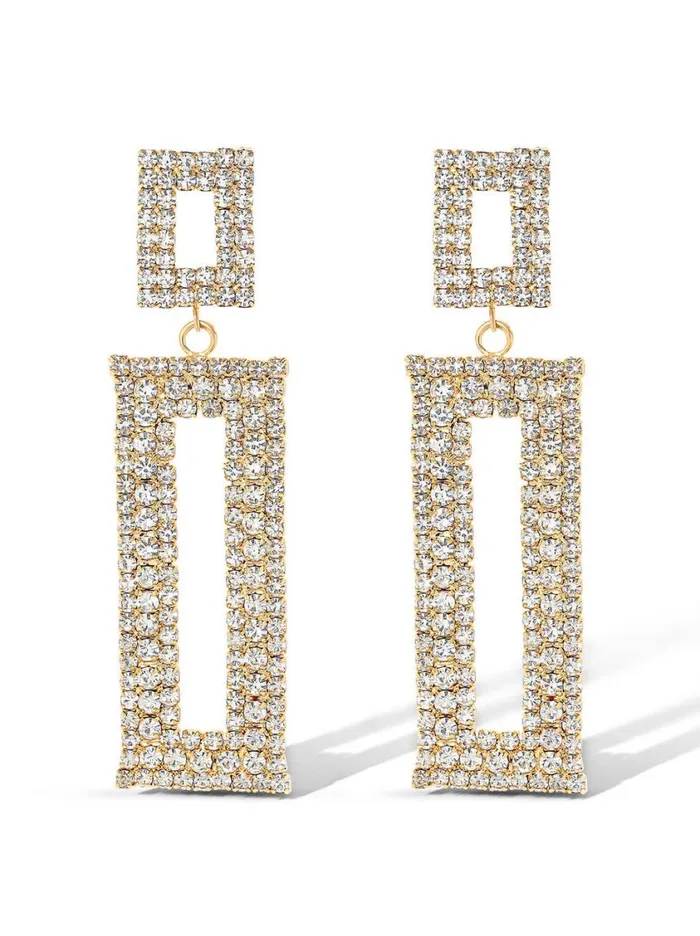 Women Earrings Jessica Simpson Rectangle Drop Earrings