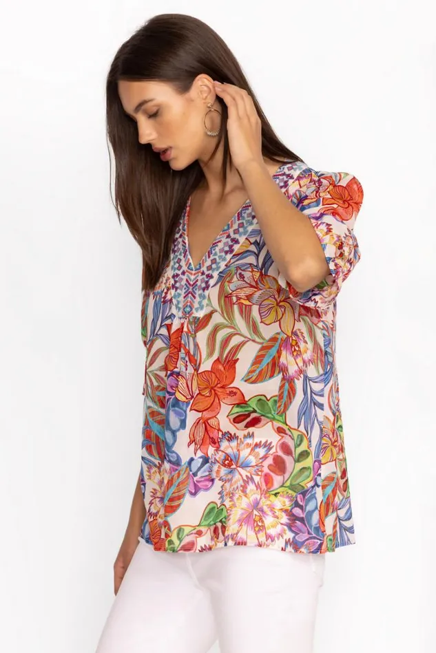 Women EASY FIELD BLOUSE Biarritz Johnny Was Tops Women EASY FIELD BLOUSE Biarritz Johnny Was Tops