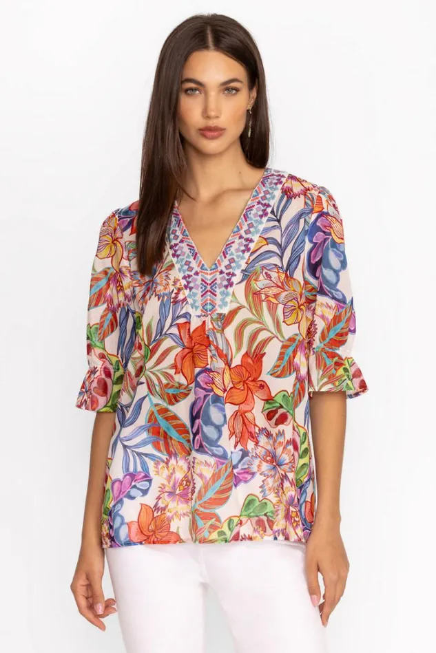 Women EASY FIELD BLOUSE Biarritz Johnny Was Tops Women EASY FIELD BLOUSE Biarritz Johnny Was Tops