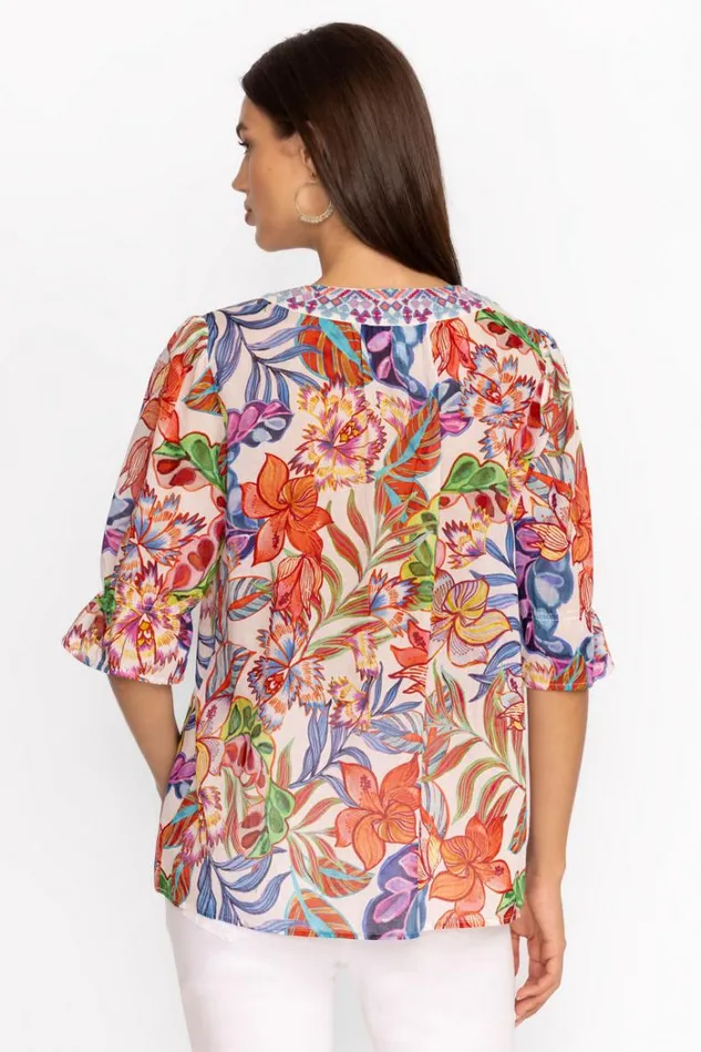 Women EASY FIELD BLOUSE Biarritz Johnny Was Tops Women EASY FIELD BLOUSE Biarritz Johnny Was Tops