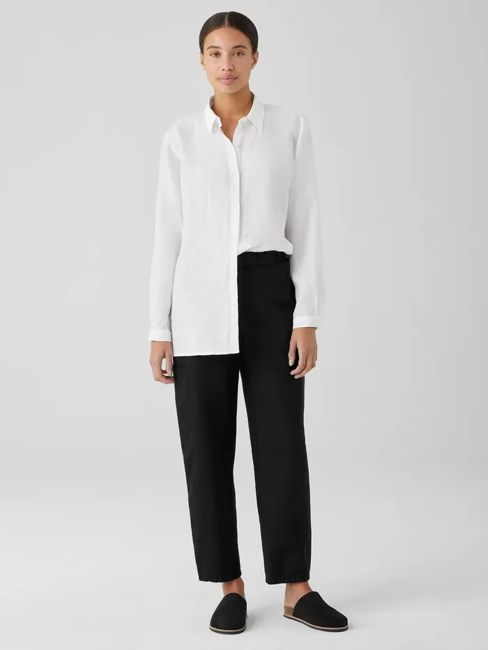 Women Eileen Fisher Jackets Coats and Vests Cotton Hemp Stretch Lantern Pant Black Women Eileen Fisher Jackets Coats and Vests Cotton Hemp Stretch Lantern Pant Black
