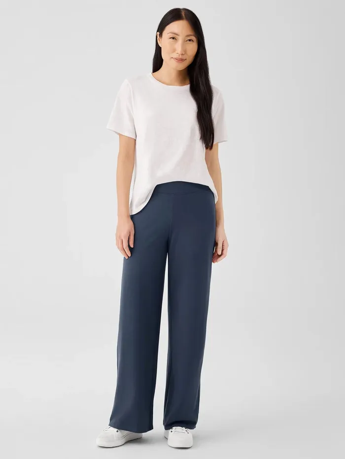 Women Eileen Fisher Pants Shorts and Jumpsuits Pima Cotton Stretch Jersey WideLeg Pant Ocean Women Eileen Fisher Pants Shorts and Jumpsuits Pima Cotton Stretch Jersey WideLeg Pant Ocean