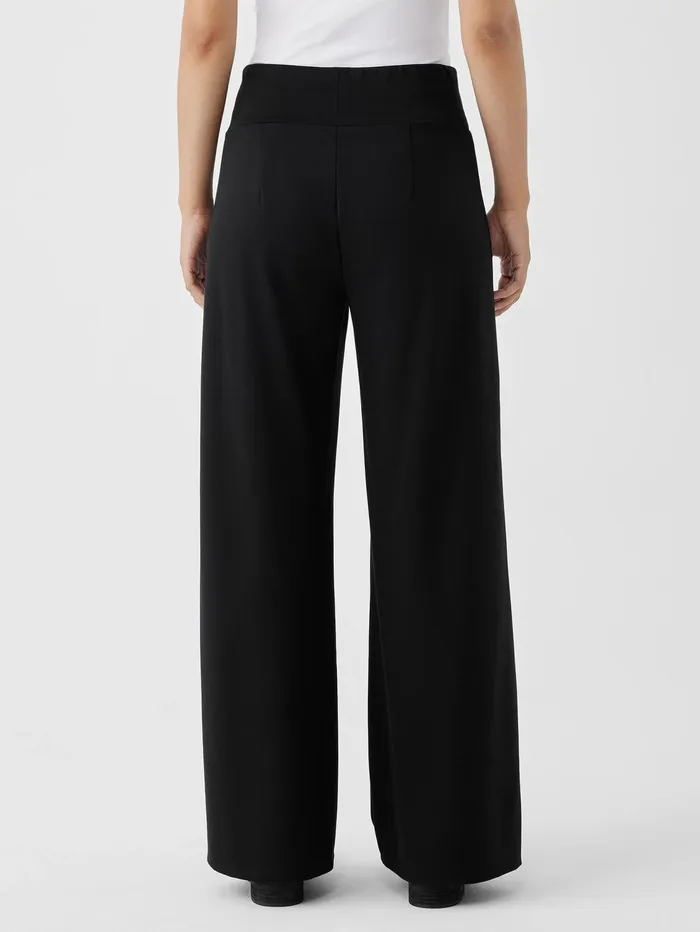 Women Eileen Fisher Pants Shorts and Jumpsuits Washable Flex Ponte HighWaisted Pant Black