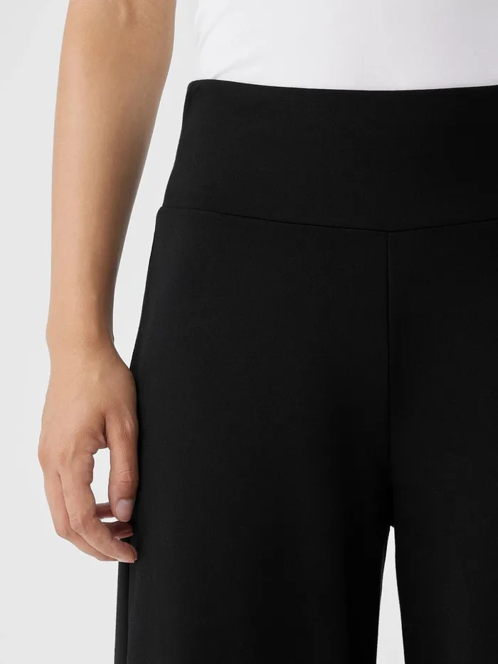 Women Eileen Fisher Pants Shorts and Jumpsuits Washable Flex Ponte HighWaisted Pant Black