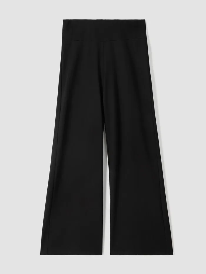 Women Eileen Fisher Pants Shorts and Jumpsuits Washable Flex Ponte HighWaisted Pant Black