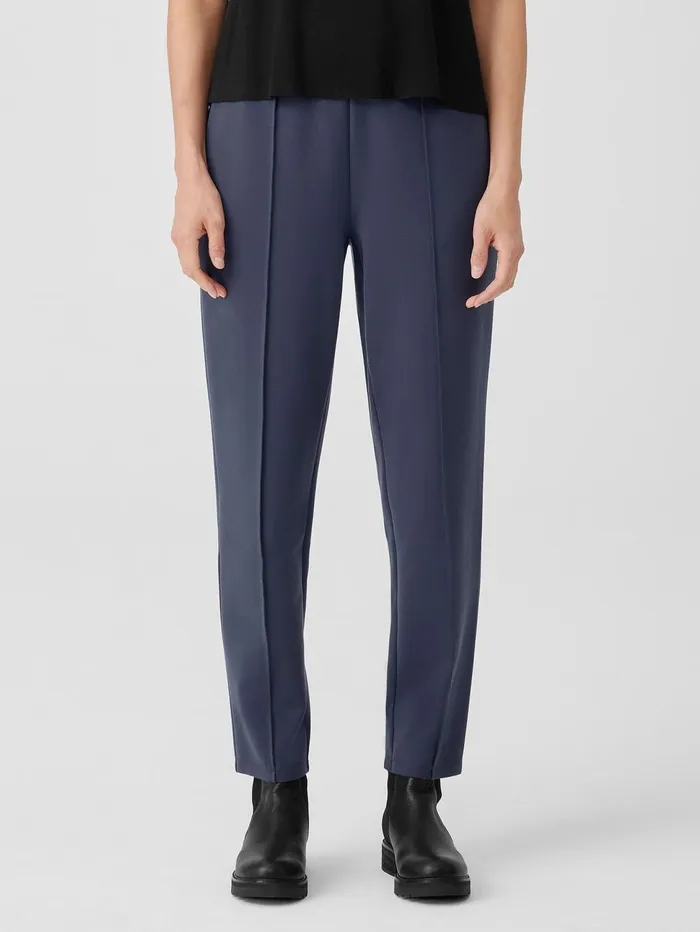 Women Eileen Fisher Pants Shorts and Jumpsuits Washable Flex Ponte Pintuck Pant Ocean