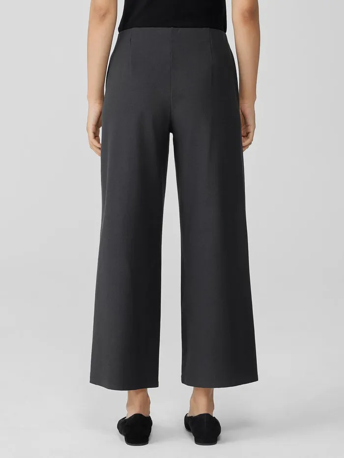 Women Eileen Fisher Pants Shorts and Jumpsuits Washable Stretch Crepe WideLeg Pant Graphite