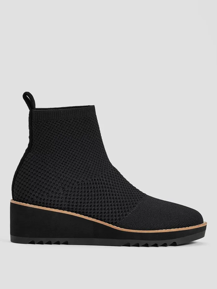 Women Eileen Fisher Shoes London Recycled Stretch Knit Bootie Black