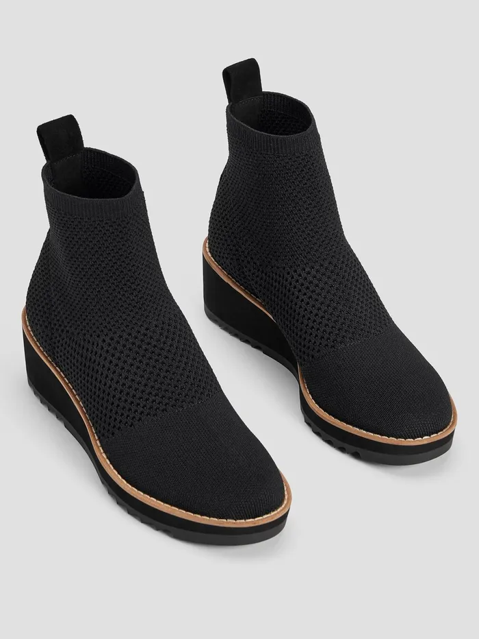 Women Eileen Fisher Shoes London Recycled Stretch Knit Bootie Black