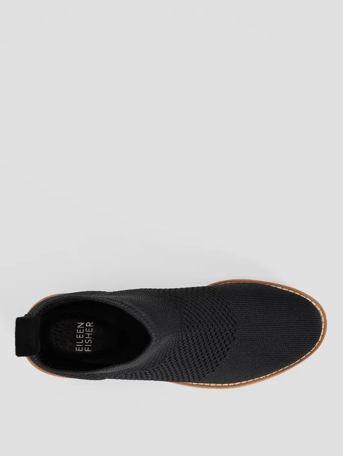 Women Eileen Fisher Shoes London Recycled Stretch Knit Bootie Black