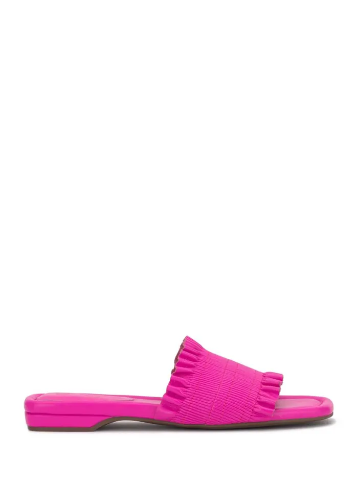 Women Flats Jessica Simpson Camessa Smocked Sandal In Valley Pink