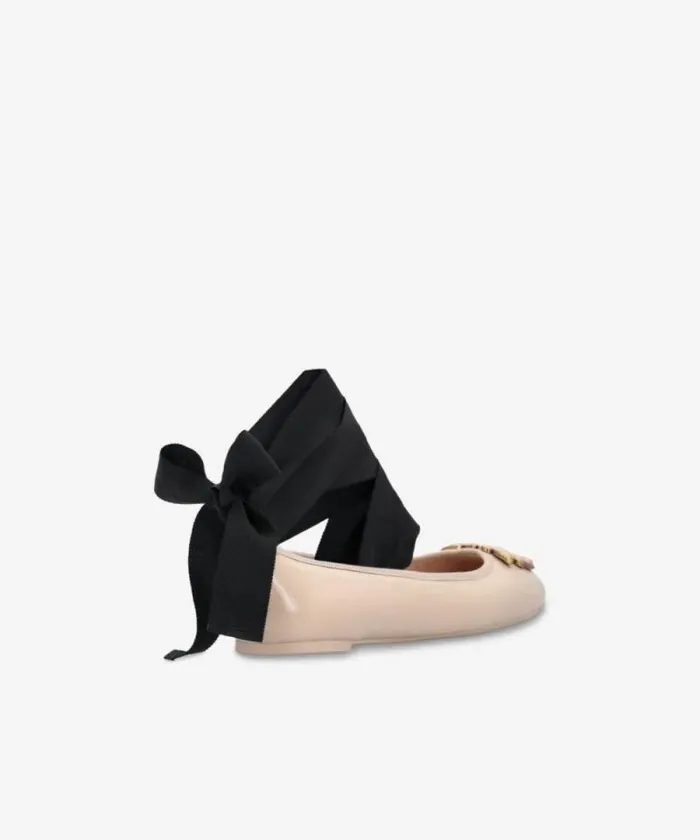 Women Flats Pinko Nappa Leather Ballerinas With Removable Ribbons Vexillum Purple Women Flats Pinko Nappa Leather Ballerinas With Removable Ribbons Vexillum Purple