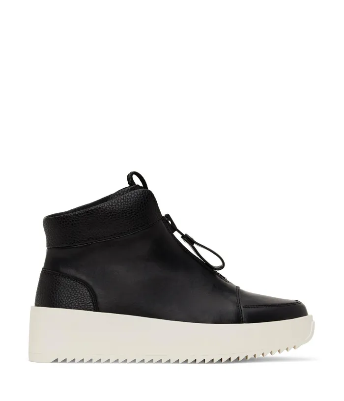 Women Fleri Vegan High Top Sneakers Black Matt and Nat Sneakers