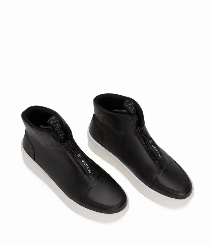 Women Fleri Vegan High Top Sneakers Black Matt and Nat Sneakers