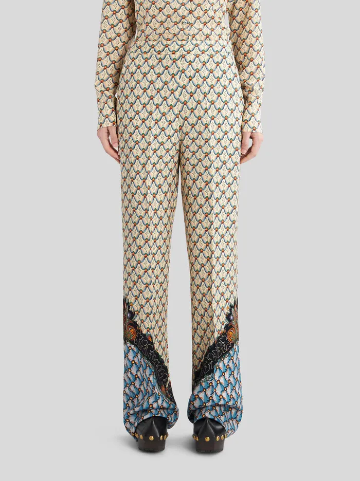 Women Floral Palazzo Trousers Etro Trousers