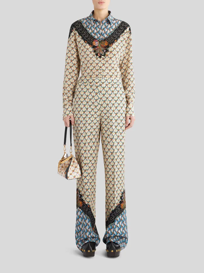 Women Floral Palazzo Trousers Etro Trousers