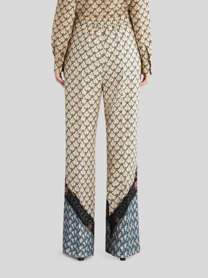 Women Floral Palazzo Trousers Etro Trousers