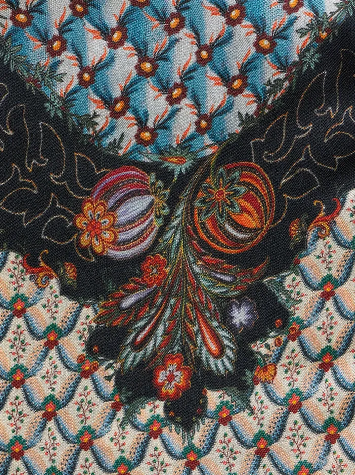 Women Floral Silk And Cashmere Scarf Etro Scarves And Silk