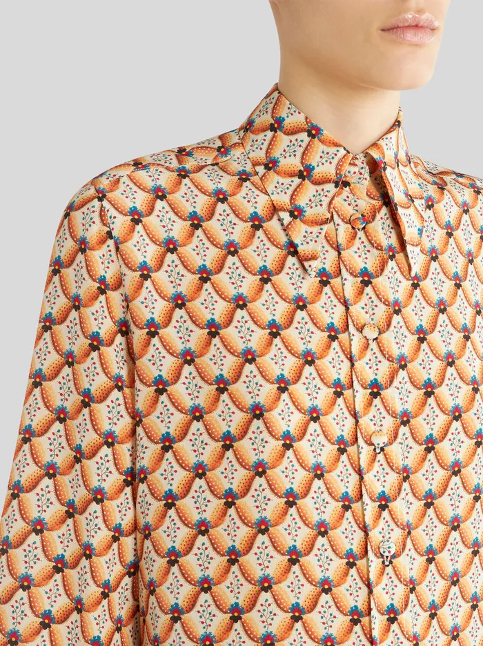 Women Floralia Crpe De Chine Shirt Etro Shirts And Blouses
