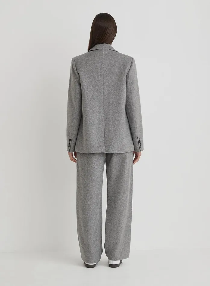 Women Grey Wool Blazer Gabbi 4th and Reckless Blazers