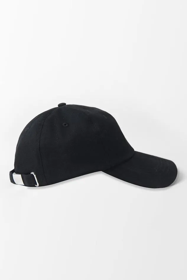 Women Hats and Scarves Cupshe Rendezvous Minimalism Black Baseball Cap Black