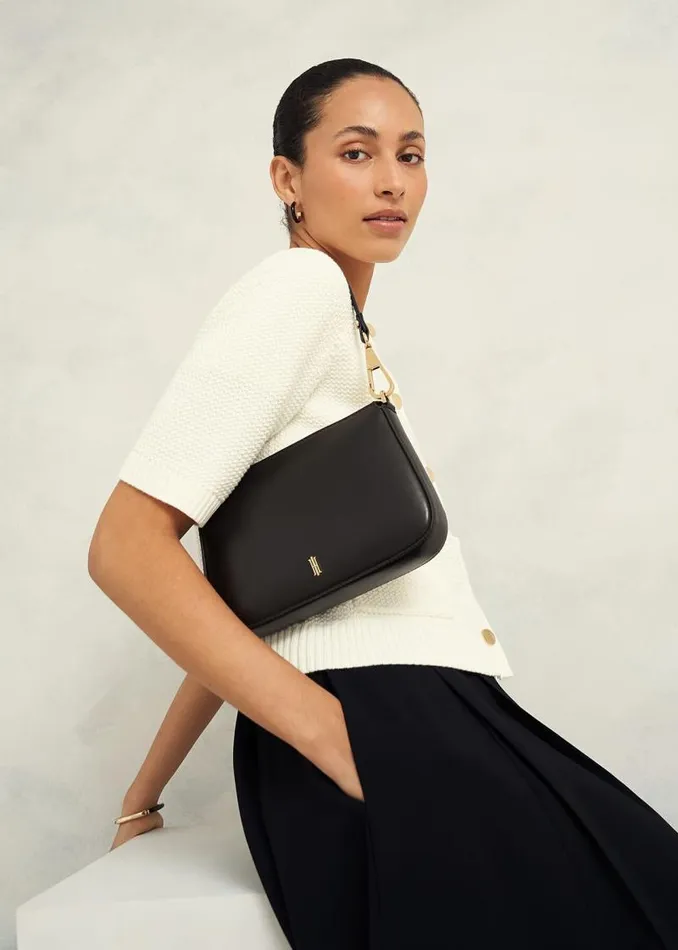 Women HOBBS Bags Briella Leather Crossbody Bag Black