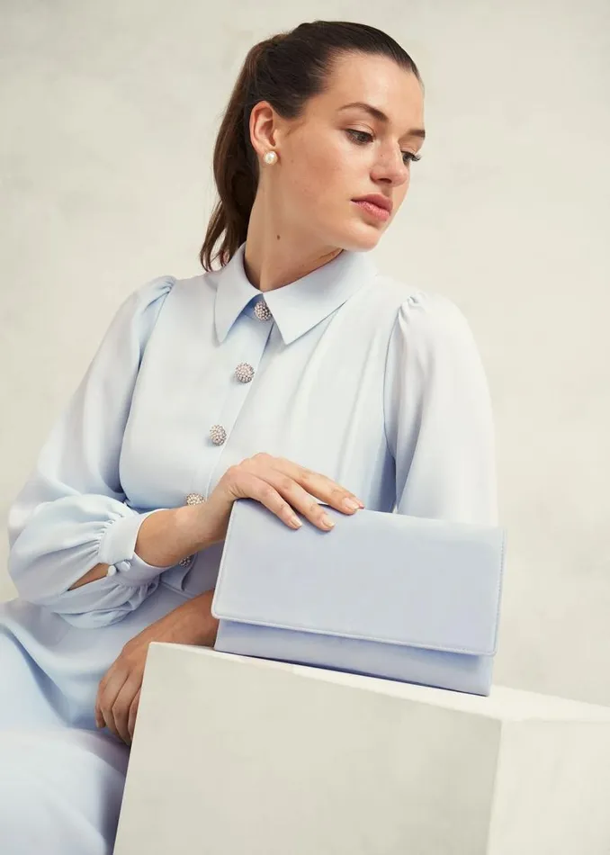 Women HOBBS Bags Renata Clutch Pale Blue