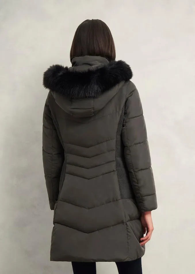 Women HOBBS Coats and Jackets Jaymie Puffer Charcoal